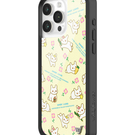 Wildflower iPhone case 15 Pro Max Sandy Liang Bunny Gift Wrap Yellow Cute