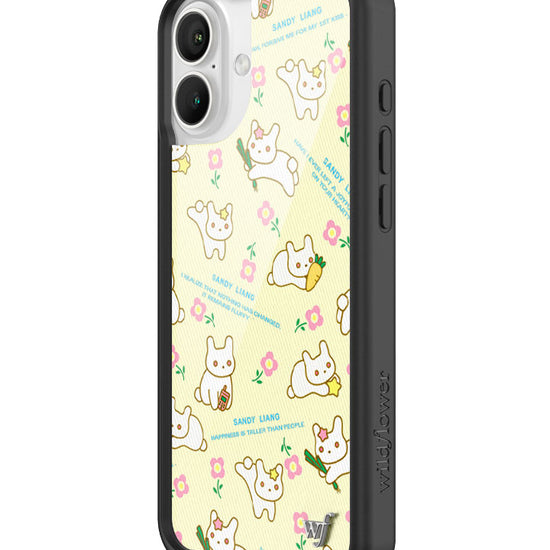 Wildflower iPhone case 16 Plus Sandy Liang Bunny Gift Wrap Yellow Cute