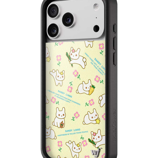 Wildflower iPhone case 17 Pro Max Sandy Liang Bunny Gift Wrap Yellow Cute