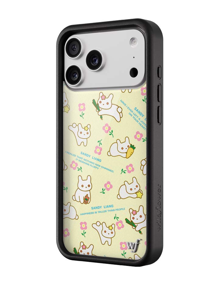 Wildflower iPhone case 18 Pro Max Sandy Liang Bunny Gift Wrap Yellow Cute