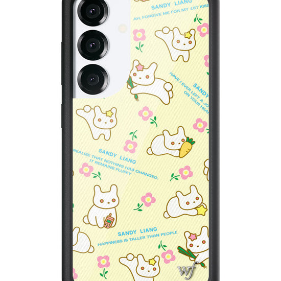 Wildflower Galaxy S25 case Sandy Liang Bunny Gift Wrap Yellow Cute