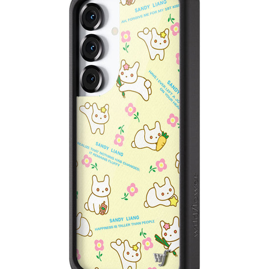 Wildflower Galaxy S25 case Sandy Liang Bunny Gift Wrap Yellow Cute