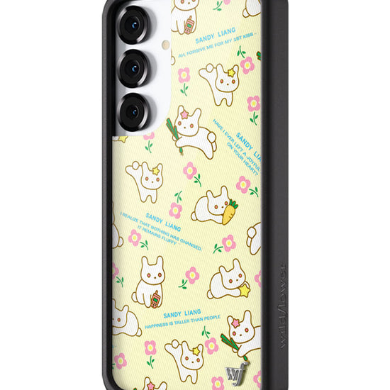 Wildflower Galaxy S25 case Plus Sandy Liang Bunny Gift Wrap Yellow Cute