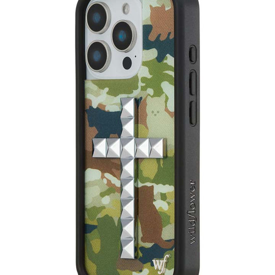 Wildflower iPhone case 16 Pro Stud Cross Cat Camo Cute