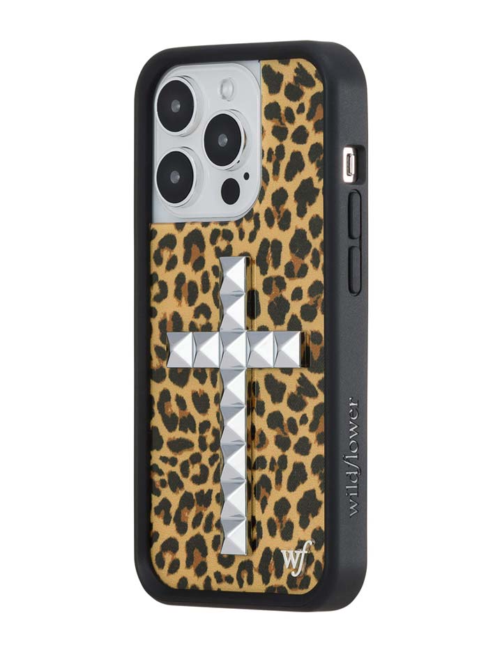 Wildflower iPhone case 14 Pro Stud Camo Meow Leopard Cute
