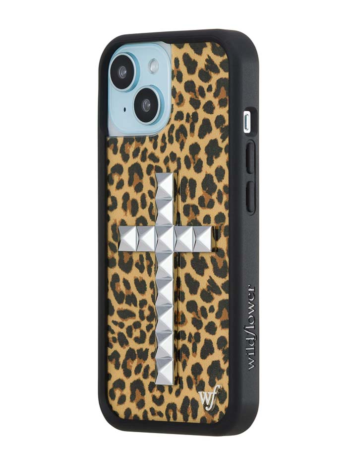 Wildflower iPhone case 15 Stud Camo Meow Leopard Cute
