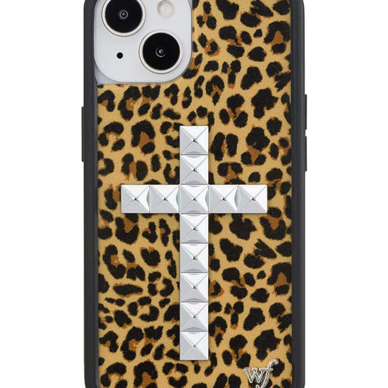 Wildflower iPhone case 15 Plus Stud Camo Meow Leopard Cute