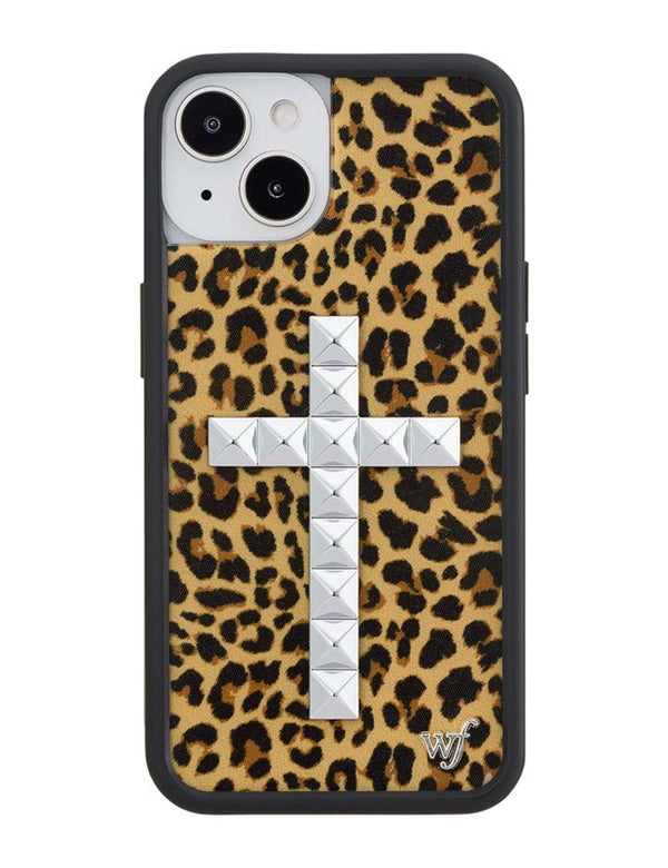 Wildflower iPhone case 15 Plus Stud Camo Meow Leopard Cute