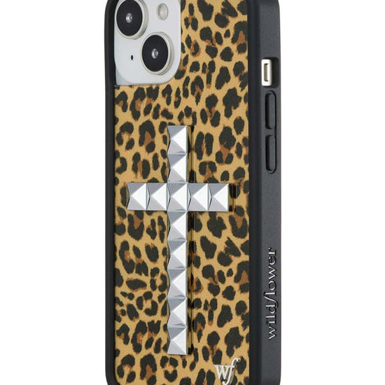Wildflower iPhone case 15 Plus Stud Camo Meow Leopard Cute