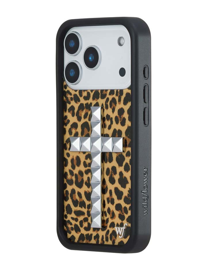 Wildflower iPhone case 17 Pro Stud Camo Meow Leopard Cute