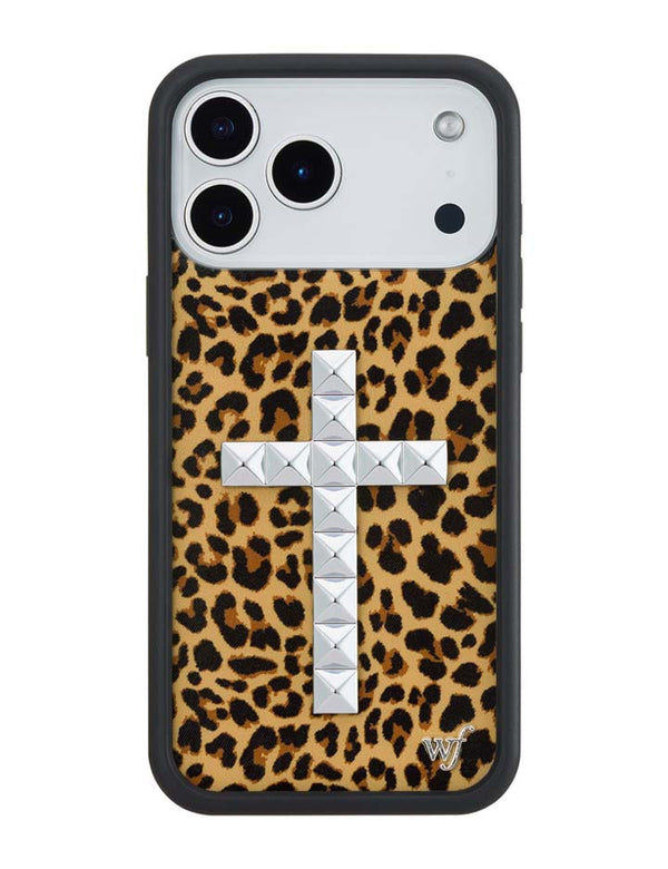 Wildflower iPhone case 17 Pro Max Stud Camo Meow Leopard Cute