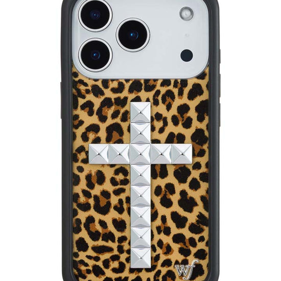 Wildflower iPhone case 18 Pro Stud Camo Meow Leopard Cute