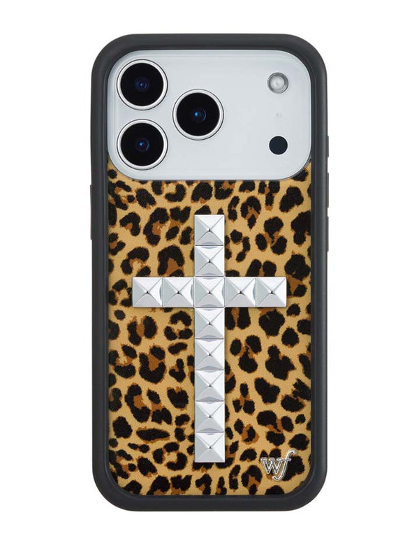 Wildflower iPhone case 18 Pro Stud Camo Meow Leopard Cute