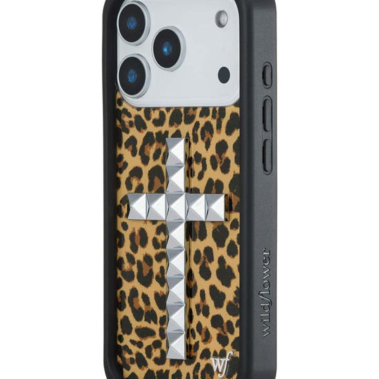 Wildflower iPhone case 18 Pro Stud Camo Meow Leopard Cute