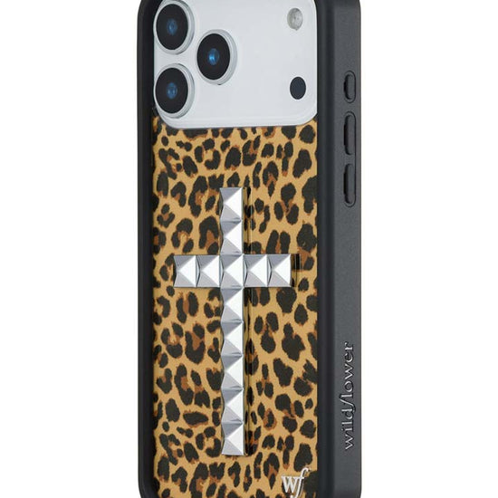 Wildflower iPhone case 18 Pro Max Stud Camo Meow Leopard Cute