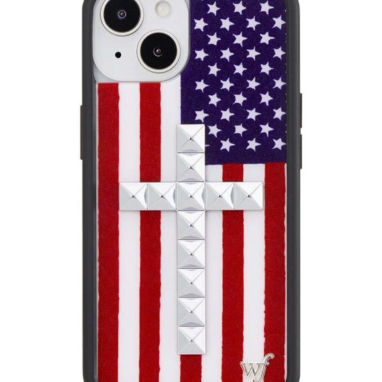 Wildflower iPhone case 14 Stud Cross American Flag Cute