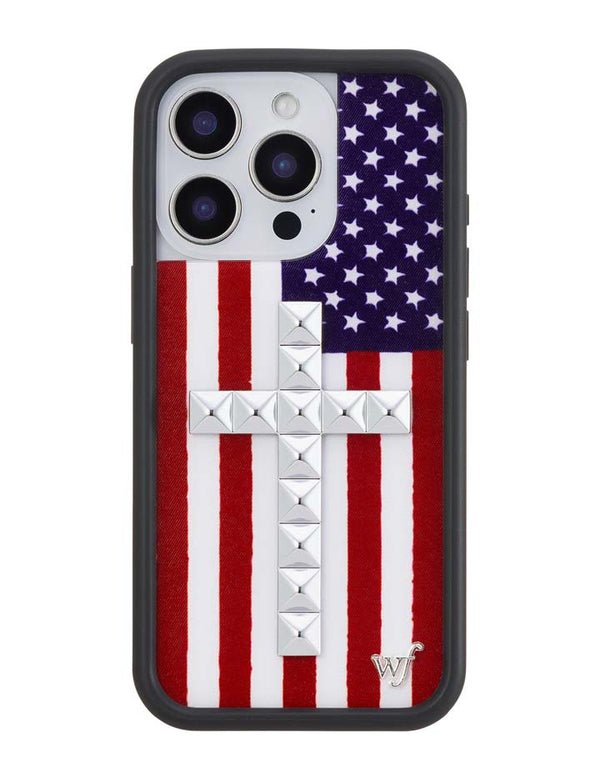 Wildflower iPhone case 16 Pro Stud Cross American Flag Cute
