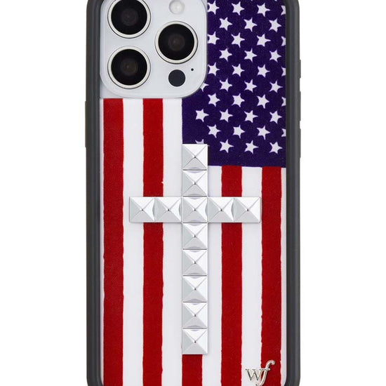 Wildflower iPhone case 16 Pro Max Stud Cross American Flag Cute