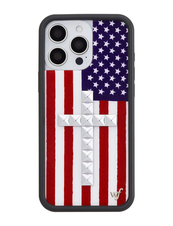 Wildflower iPhone case 16 Pro Max Stud Cross American Flag Cute
