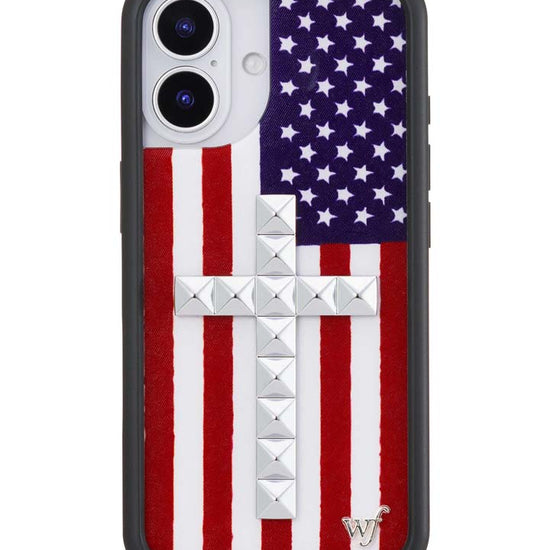 Wildflower iPhone case 17 Stud Cross American Flag Cute