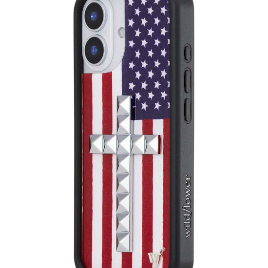 Wildflower iPhone case 17 Stud Cross American Flag Cute
