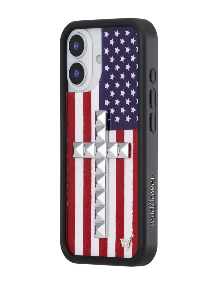 Wildflower iPhone case 17 Stud Cross American Flag Cute