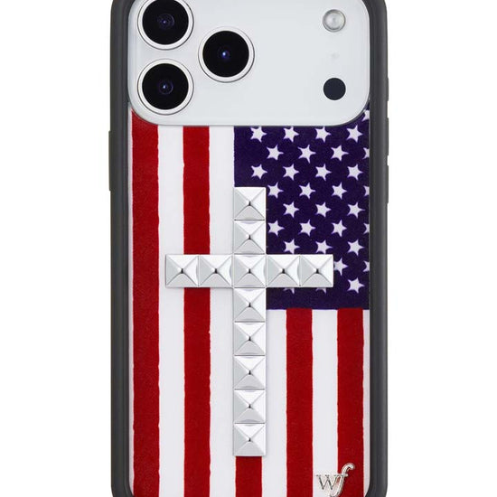 Wildflower iPhone case 18 Pro Max Stud Cross American Flag Cute