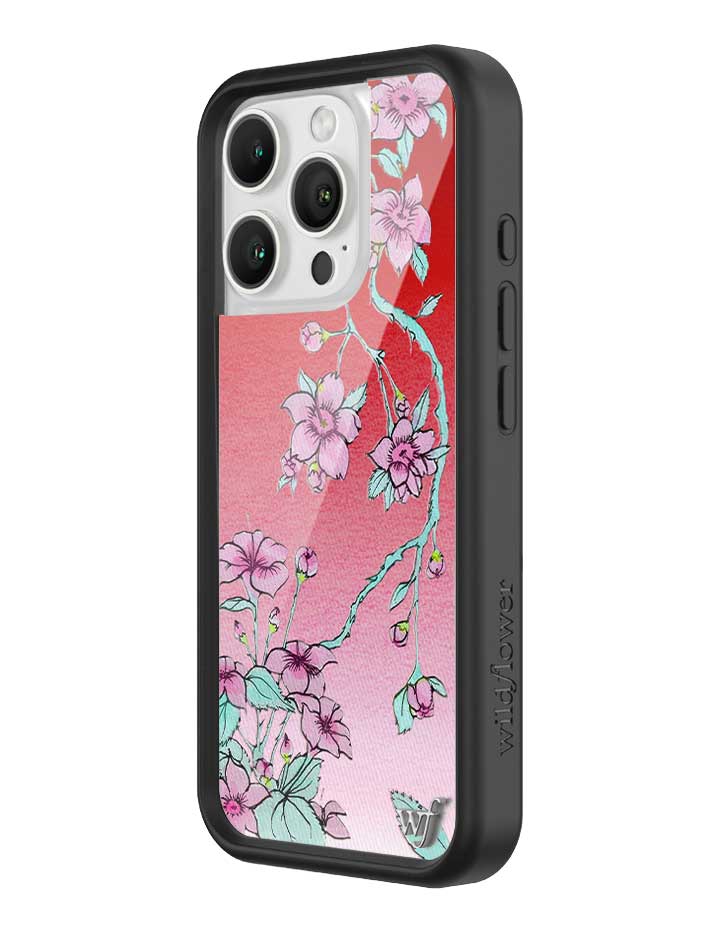 新品　wildflower iPhone 16 case 限定版 MagSafe iPhone 16 Pro Pink Wildflower Clear Case – Caseco Inc
