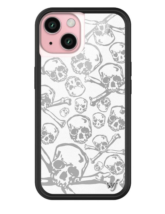 wildflower skull girl iphone 15 case