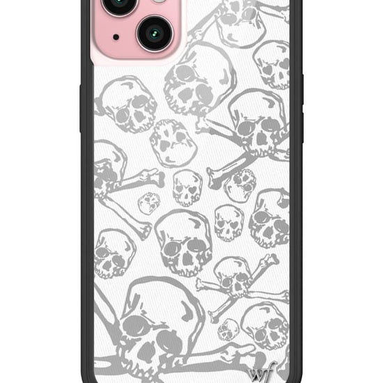 wildflower skull girl iphone 15plus case