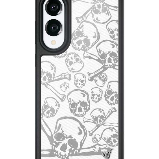 Wildflower Galaxy S25 case Edge Skull Girl Gray Cute