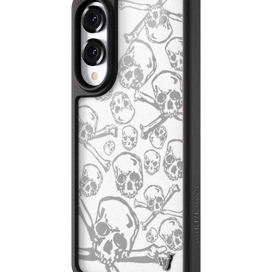 Wildflower Galaxy S25 case Edge Skull Girl Gray Cute