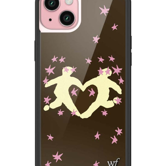 Wildflower iPhone case 15 Plus Slushy Noobz Soulmates Brown Heart Cute