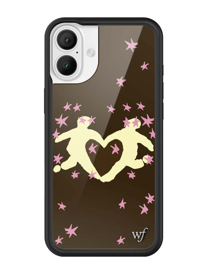Wildflower iPhone case 16 Plus Slushy Noobz Soulmates Brown Heart Cute