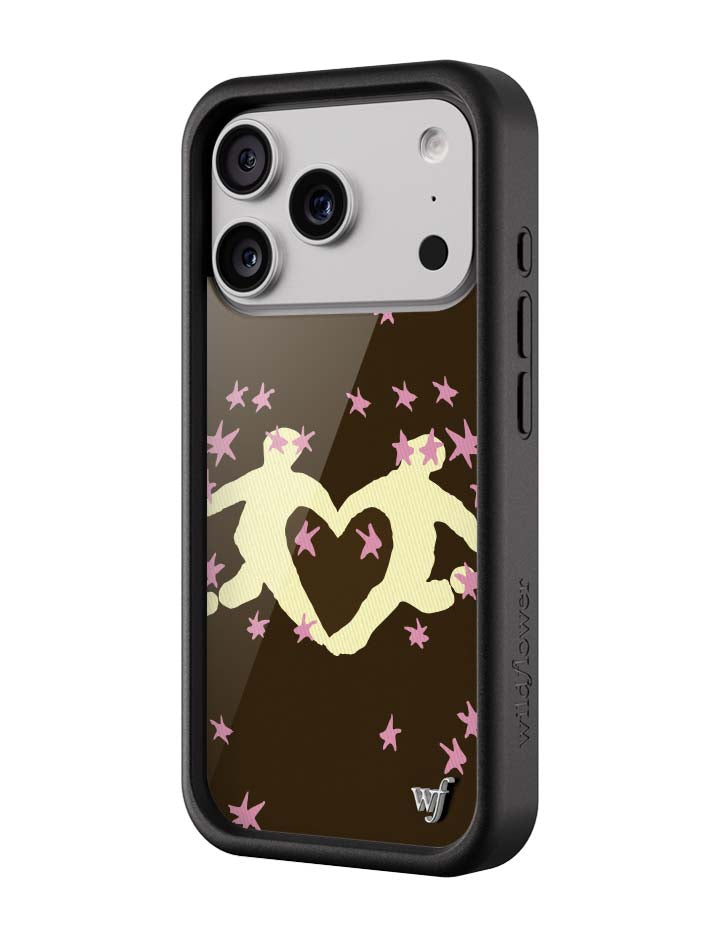 Wildflower iPhone case 17 Pro Slushy Noobz Soulmates Brown Heart Cute