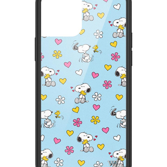 Wildflower iPhone case 12/12 Pro Madhappy x Peanuts Collab Blue Cute