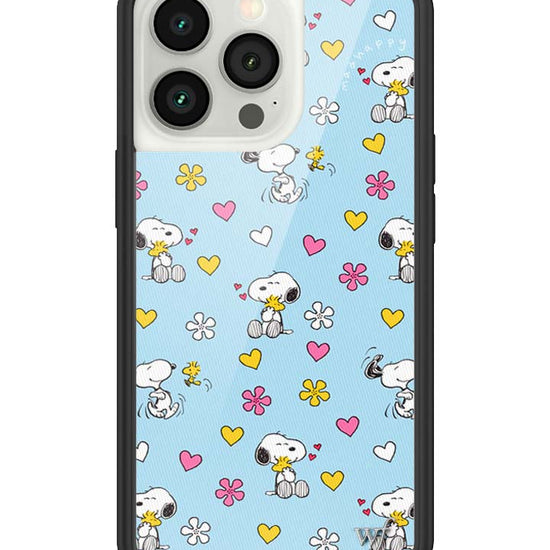 Wildflower iPhone case 13 Pro Madhappy x Peanuts Collab Blue Cute