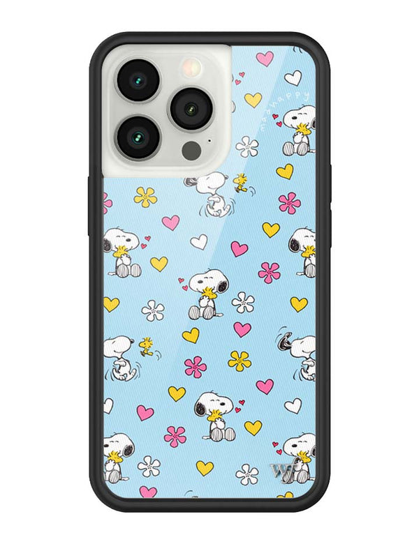 Wildflower iPhone case 13 Pro Madhappy x Peanuts Collab Blue Cute
