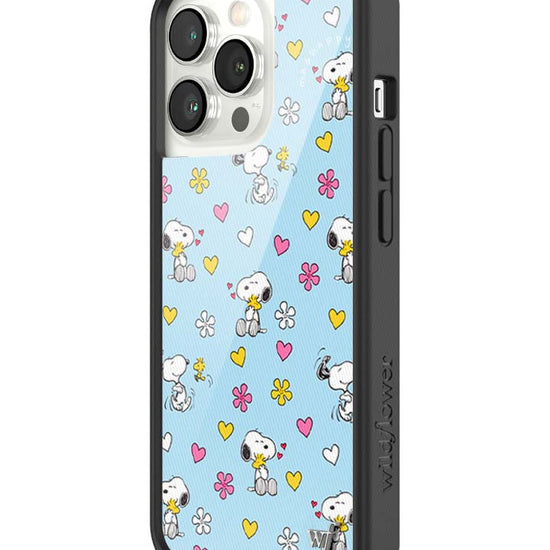 Wildflower iPhone case 13 Pro Madhappy x Peanuts Collab Blue Cute