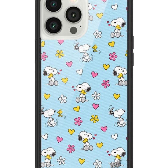 Wildflower iPhone case 13 Pro Max Madhappy x Peanuts Collab Blue Cute