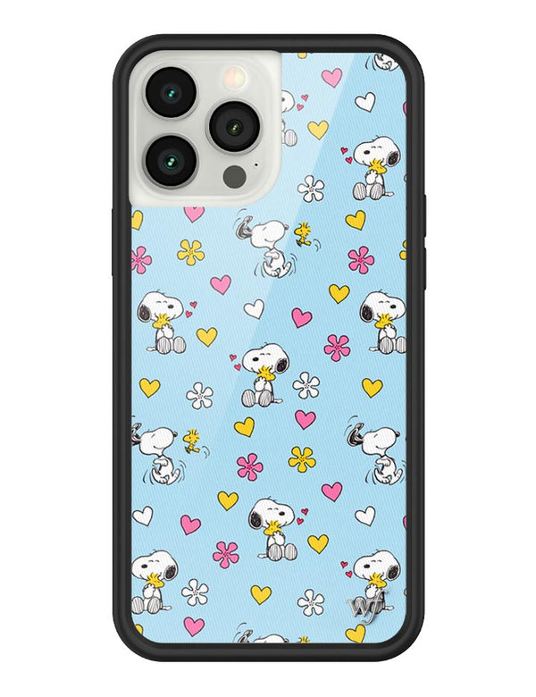Wildflower iPhone case 13 Pro Max Madhappy x Peanuts Collab Blue Cute