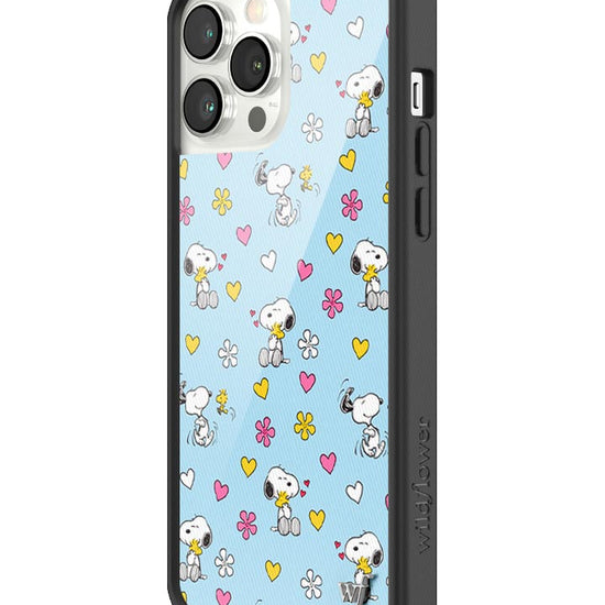Wildflower iPhone case 13 Pro Max Madhappy x Peanuts Collab Blue Cute