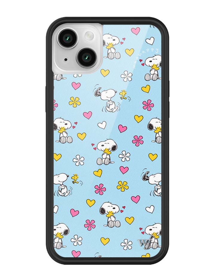 Wildflower iPhone case 14 Madhappy x Peanuts Collab Blue Cute