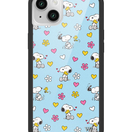 Wildflower iPhone case 14 Madhappy x Peanuts Collab Blue Cute