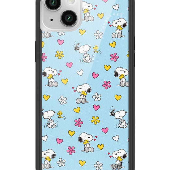 Wildflower iPhone case 14 Plus Madhappy x Peanuts Collab Blue Cute