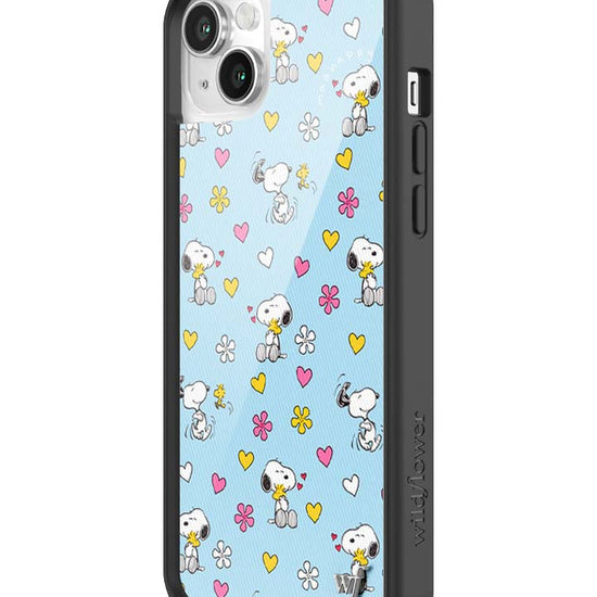 Wildflower iPhone case 14 Plus Madhappy x Peanuts Collab Blue Cute