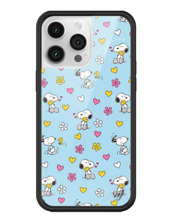 Wildflower iPhone case 14 Pro Max Madhappy x Peanuts Collab Blue Cute