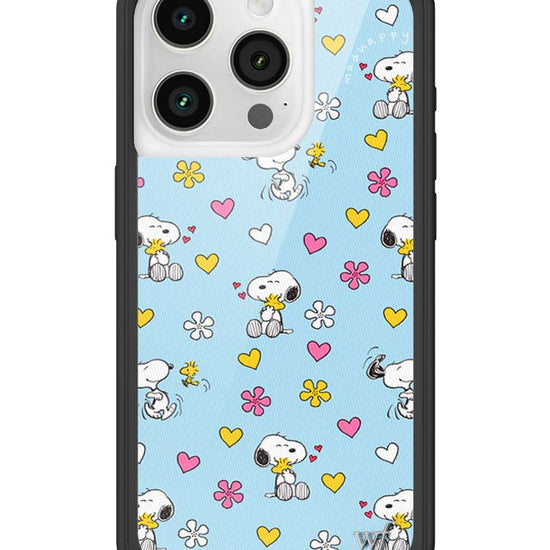 Wildflower iPhone case 15 Pro Madhappy x Peanuts Collab Blue Cute