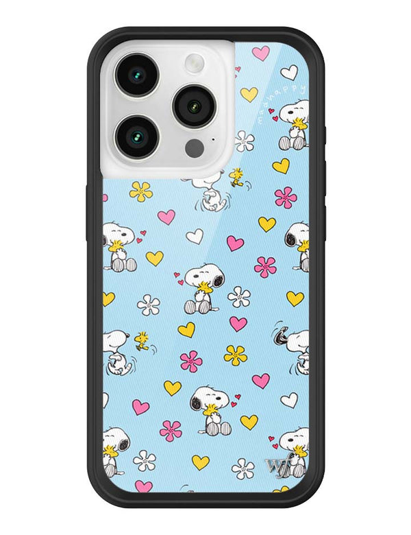 Wildflower iPhone case 15 Pro Madhappy x Peanuts Collab Blue Cute