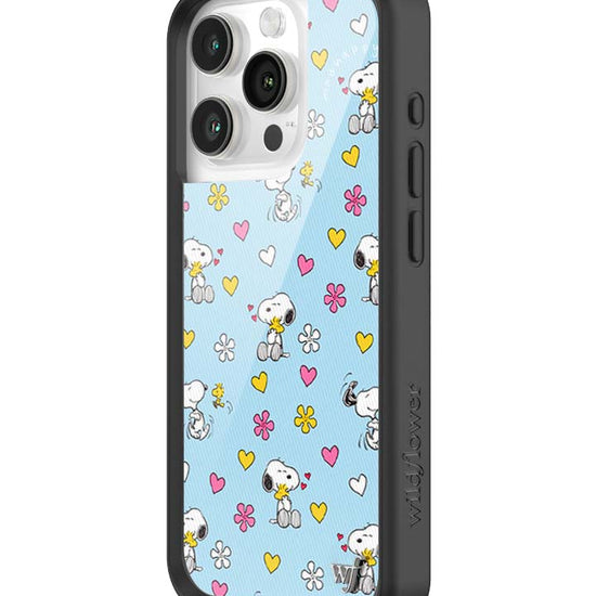 Wildflower iPhone case 15 Pro Madhappy x Peanuts Collab Blue Cute